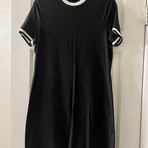 Black and White T-Shirt Dress